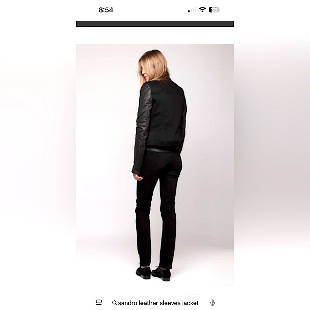 Sandro Paris Mixed Media Jacket